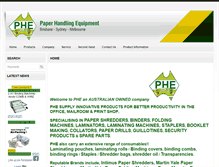 Tablet Screenshot of phe.com.au